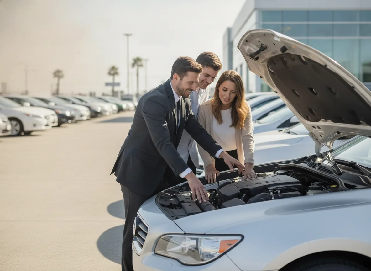 real photo of a professional car sale consultant