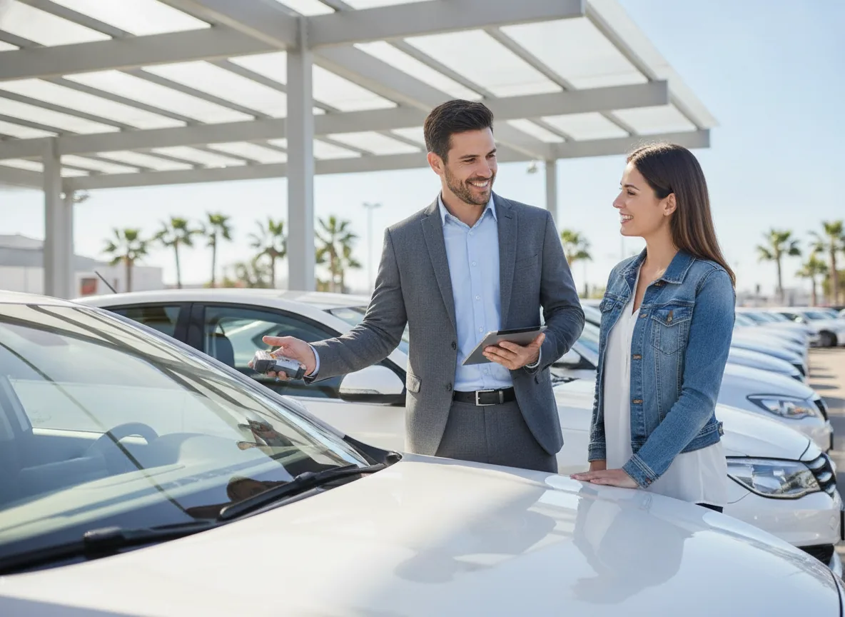 real photo of a professional car inspection and
